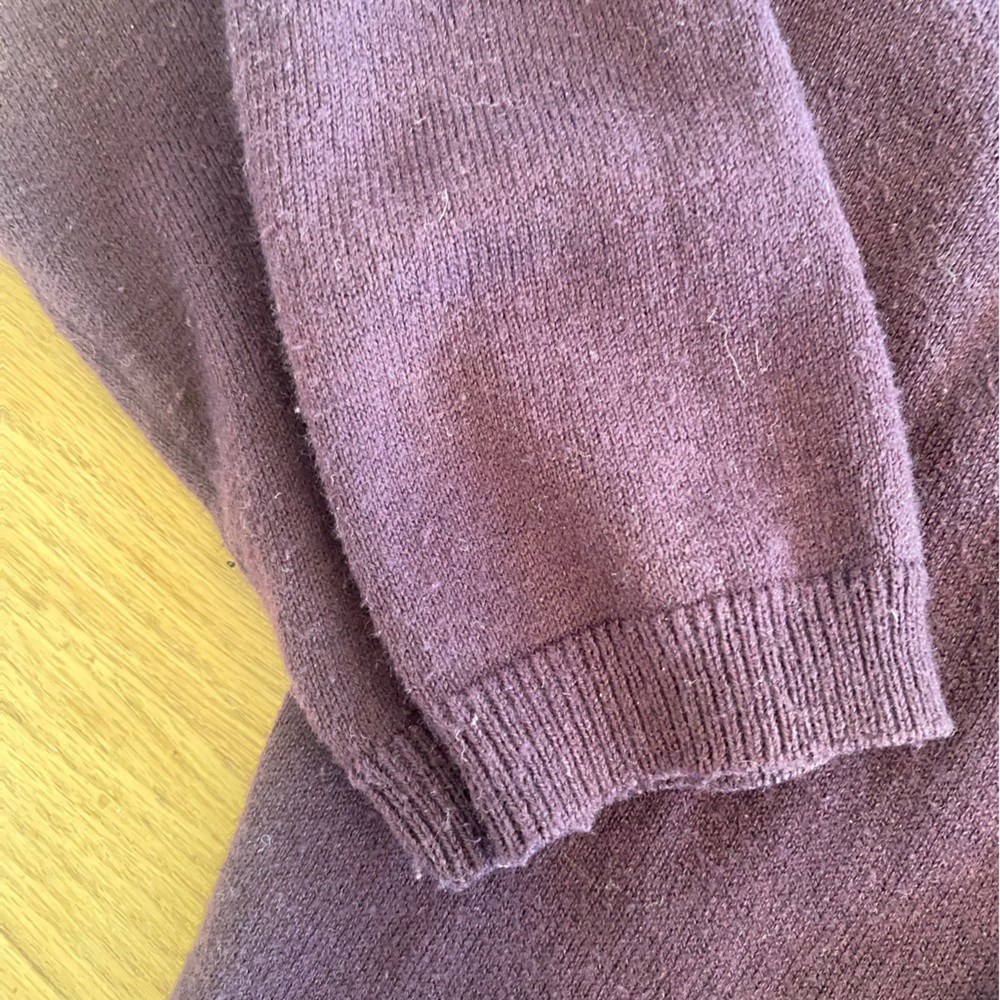 Tracy‎ M Deep Purple Ruffle Cardigan - Picture 4 of 9